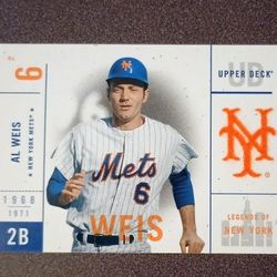 2001 Upper Deck Al Weis Legends Of New York Mets #65 Baseball Card Vintage Collectible MLB Sports