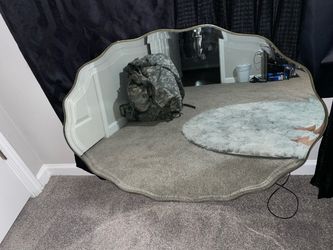 Large Scalloped Edge Wall Mirror