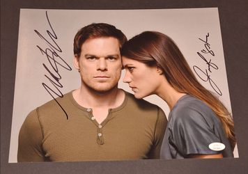 🔥Michael C. Hall Jennifer Carpenter 11x14 Dexter JSA COA🔥