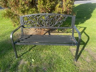 Metal outdoor bench