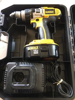 Must Power Dewalt 18v 3 Speed XRP come with 1Batter + chage and hord casse $60