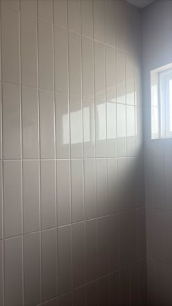 Canvas grey/cream 3 X 12 tile