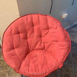 Plush Pink Saucer Chair