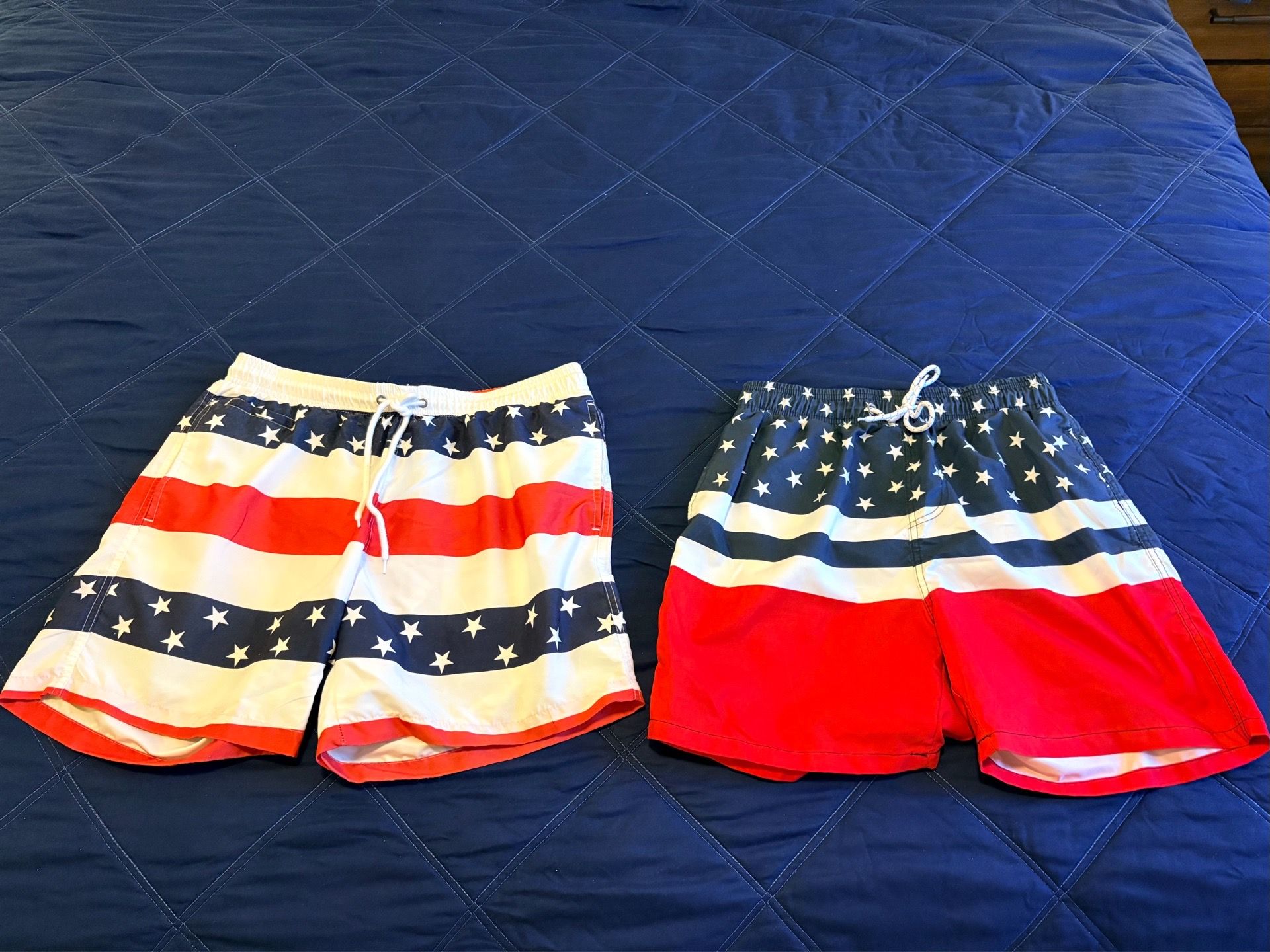 2 Men’s Patriotic Bathing Suits