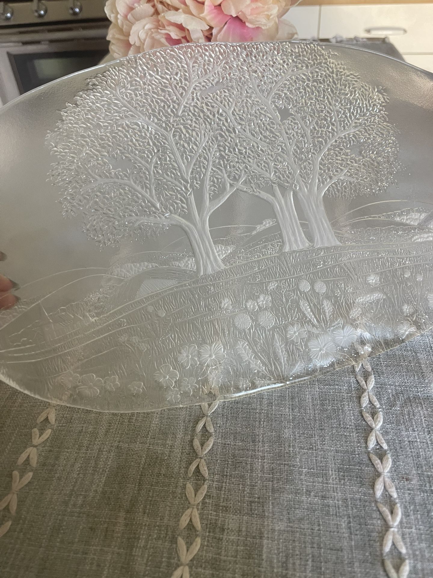 Vintage Kosta Boda Glass Serving Platter