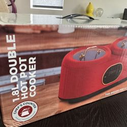 Chefs Counter Double Hot Pot Cooker 1.8L New 