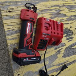 Milwaukee M18 (4-1/2" FUEL cutoff/grinder) brushless, like new, tears through metal, pipe, rebar effortlessly.