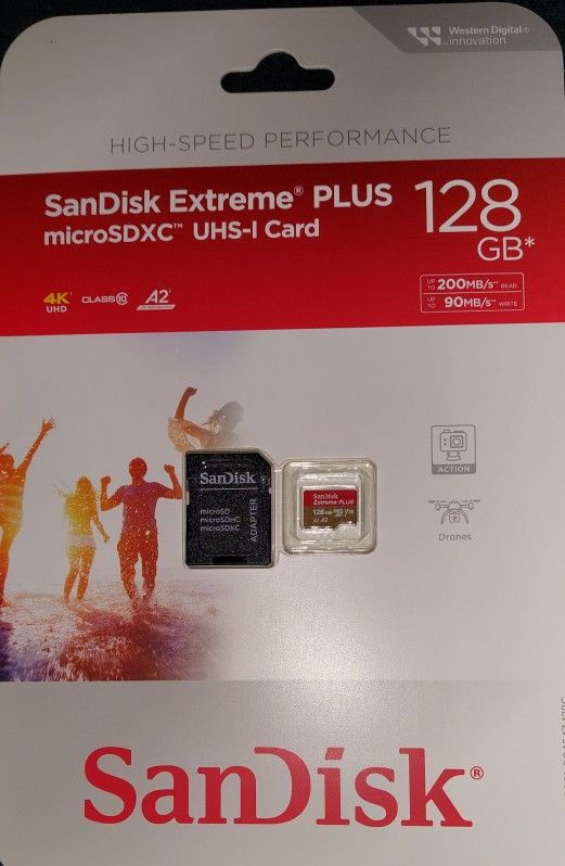 NEW UNOPENED - 3 Available - 128 GB MICRO SD CARD  "EXTREME PLUS"