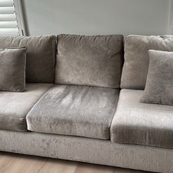 Grey Suede Couch
