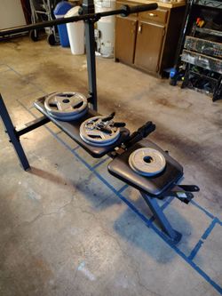 Bench and weights