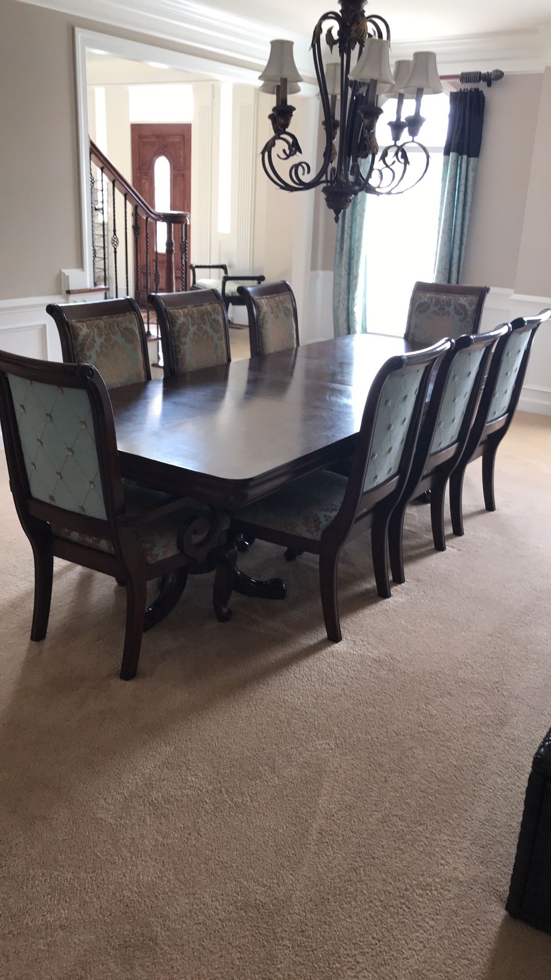 8 person dining table set