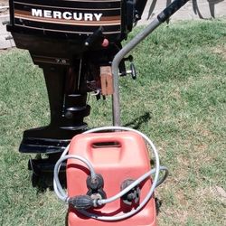 71/2 HP Mercury Outboard, Runs Great... Asking $500 with tank &  cart with Wheels..See it in Roseville