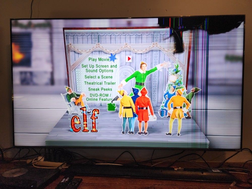 65" Visio TV Crack screen top right. 100obo