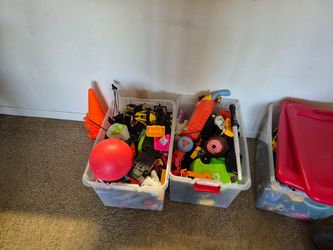 Boxes of toys