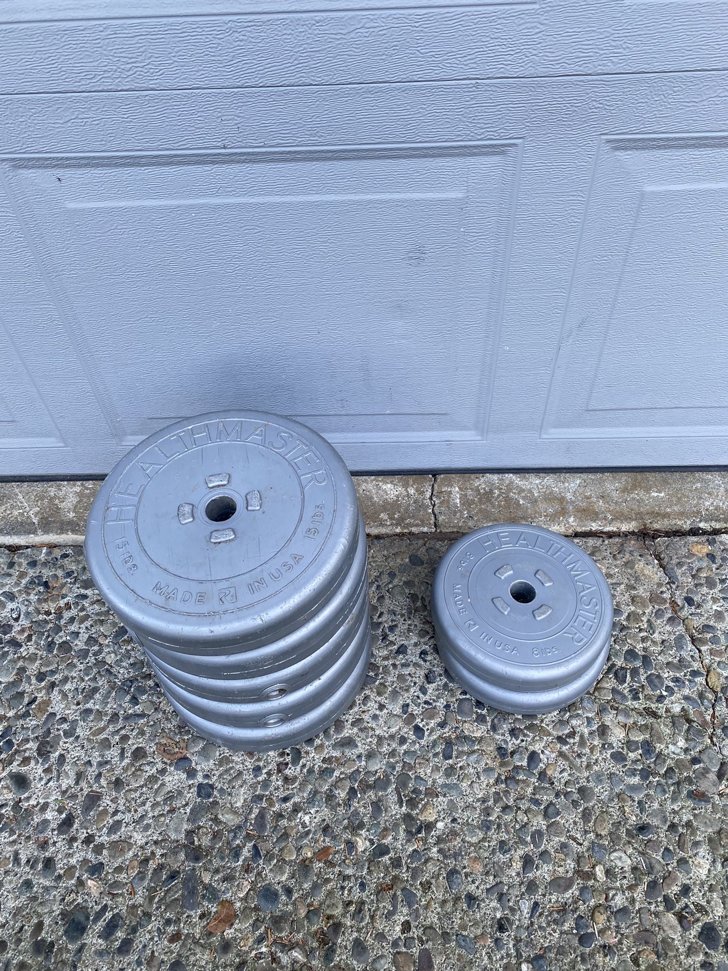 Healthmaster Weight Plates Set 15lbs And 8lbs Plates for Sale in