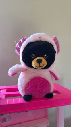 Pink bear plush