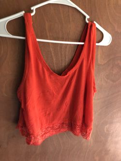 Orange crop top