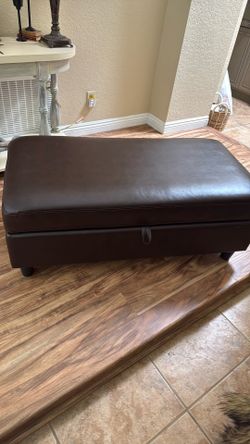PU leather ottoman with storage