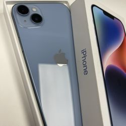 iPhone 14 Plus Unlocked 128Gb Blue With Box Battery 100% 