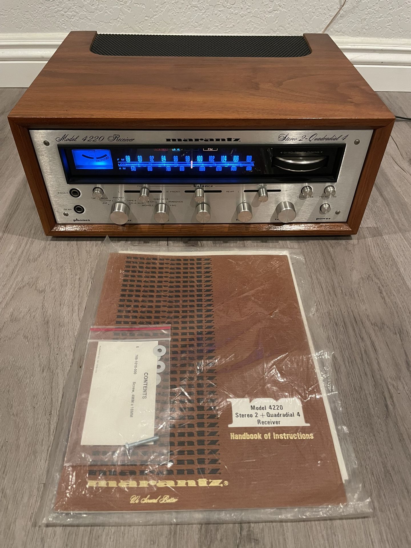Marantz 4220 Stereo 2 + Quadradial 4 Channel Receiver Mint