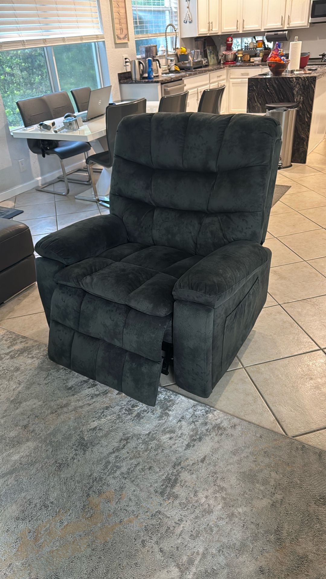 Oversized Recliner Chair,Wide Manual Recliner,Lounge Chair for Living Room,Theater Seating for Big Man, Green