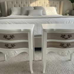 Pair of white nightstands