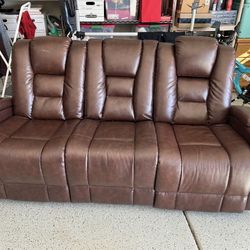 Brown Electronic Reclining Couch