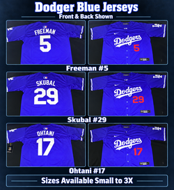 Dodger Blue Jerseys – S-3XL
