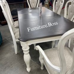 7pc Farmhouse Dining Table Set