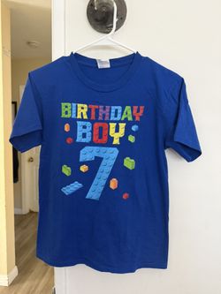 Boy 7th Birthday Lego shirt - Size L 