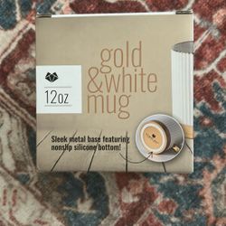 New Gold And White Mug 