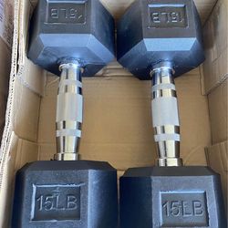 New 15 pounds dumbbells