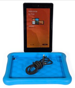 Amazon Kindle Fire 7 (7th Generation) Kids Edition SRO43KL Tablet with Blue Case & Charging cable *WiFi*