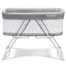 Miclassic All Mesh 2in1 Stationary & Rock Bassinet 