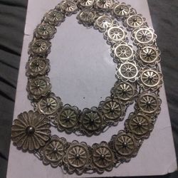 950 Silver Belt Lent 38 1/2 By 1 1/4 Used