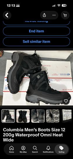 Columbia Boots 200g. Size 13