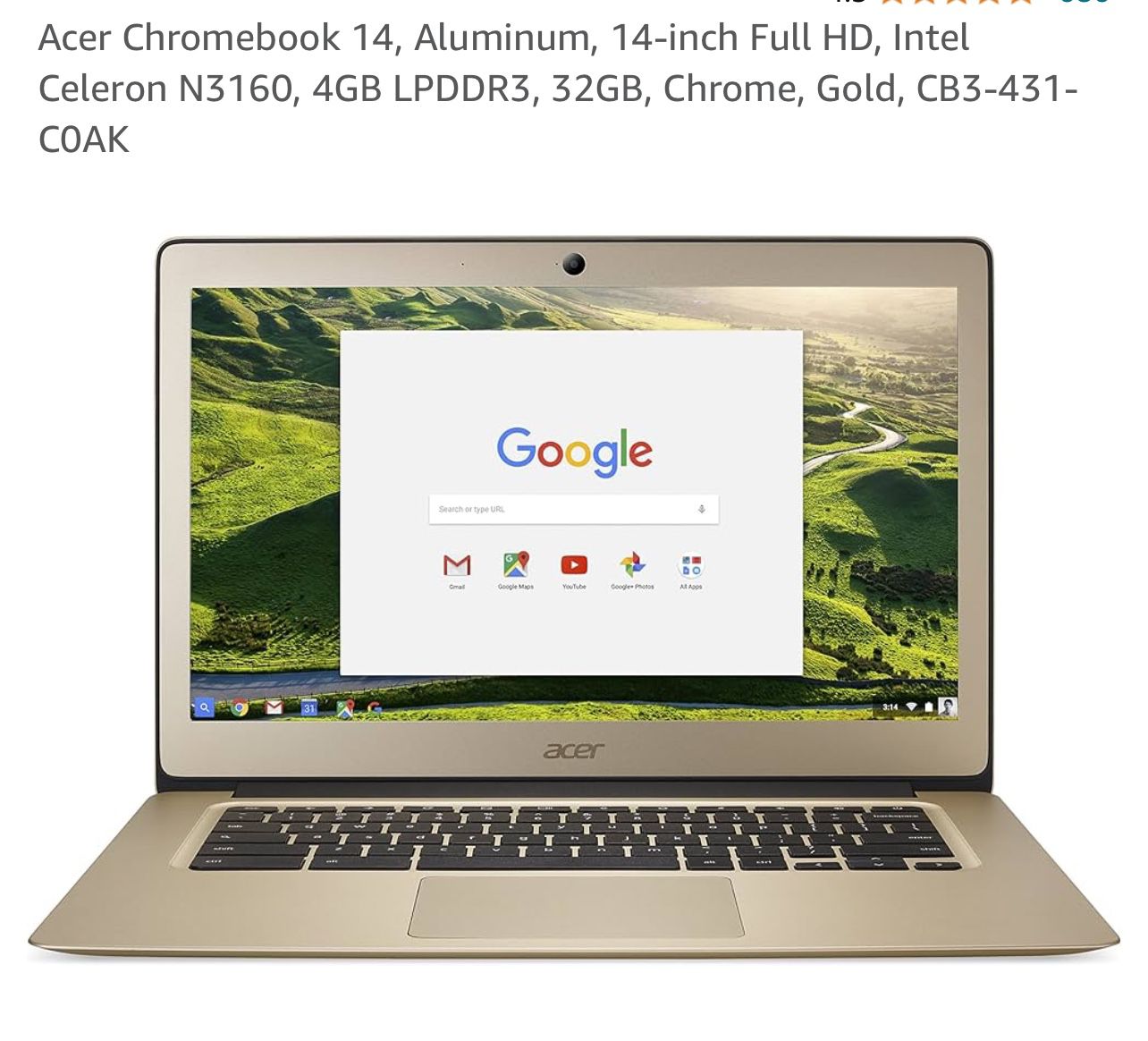 Acer Chromebook 14" CB 431 - $50