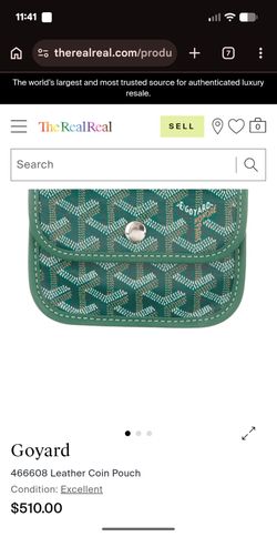 Goyard leather coin pouch