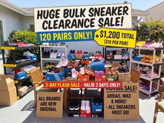 Bulk Sneaker Sale - 120 Pairs of Adidas and Nike Sneakers