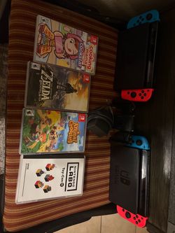 Nintendo Switch Bundle with 4 Games