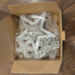 4th of July Patriotic Star Icicle Lights,8.2ft 126LED red White and Blue