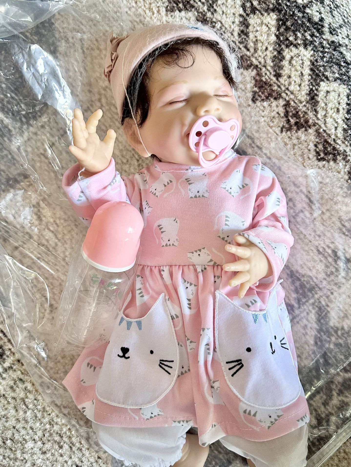 New Eurebao Realistic Reborn Baby Dolls 18inch Girl Toddler Full Vinyl Silicone