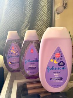 Johnson's Baby shampoo, wash and lotion.
