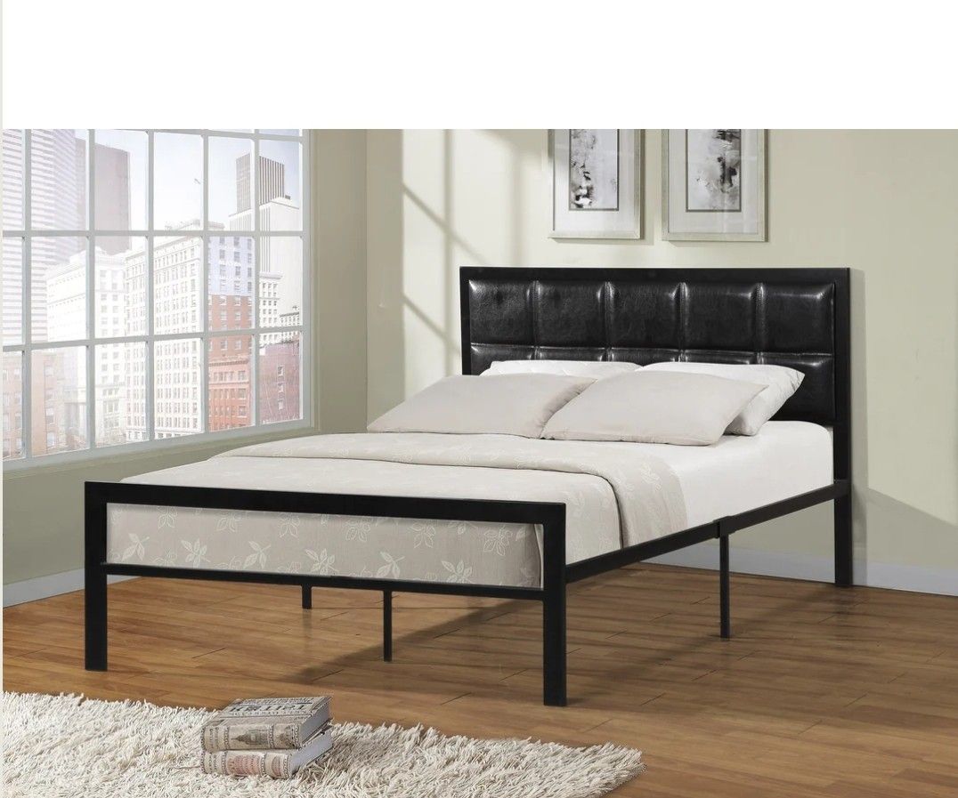 Queen Bed Frame With Mattress 