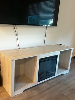 TV Stand with Electric Fireplace Insert