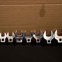 Snap-on Tools 11 pc 3/8" Drive SAE Open-End Crowfoot Wrench Set (3/8-1")