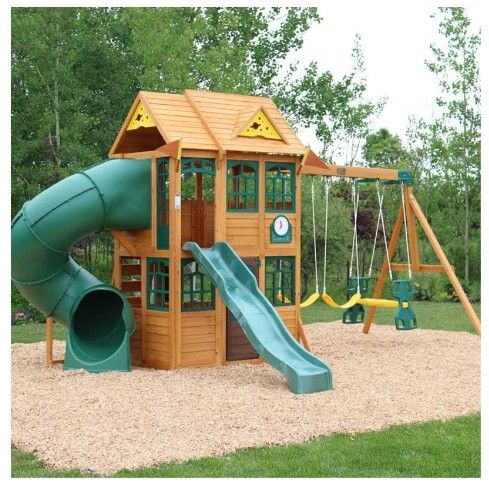 Kidkraft Charleston Lodge Wooden Swing Set / Playset