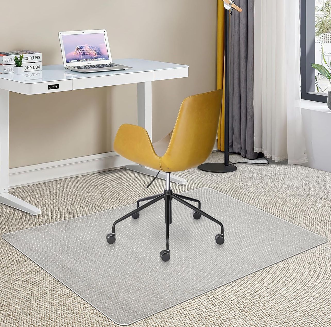 Office Chair Mat for Carpets, Desk Chair Mat for Low Pile Carpeted Floors, Heavy Duty Transparent Office Floor Mat for Office Chair on Carpet, for Wor