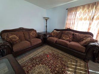 Brown sofa set