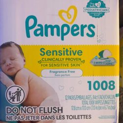 Pampers Sensitive Wipes - 1008 Count 